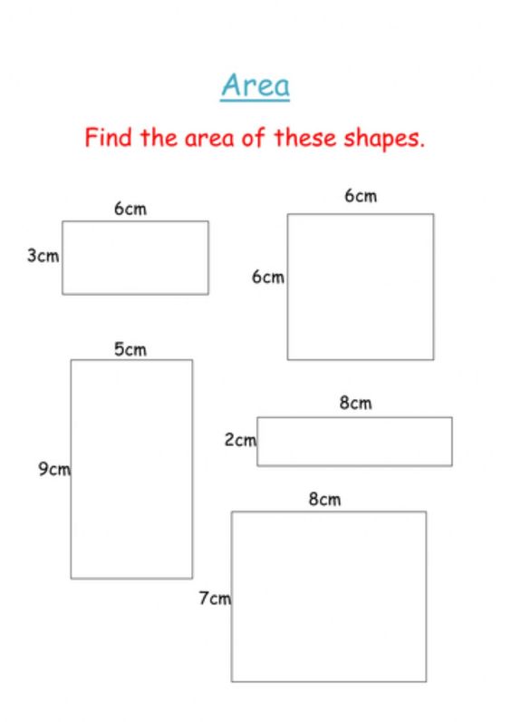 the area of the rectangle 3
